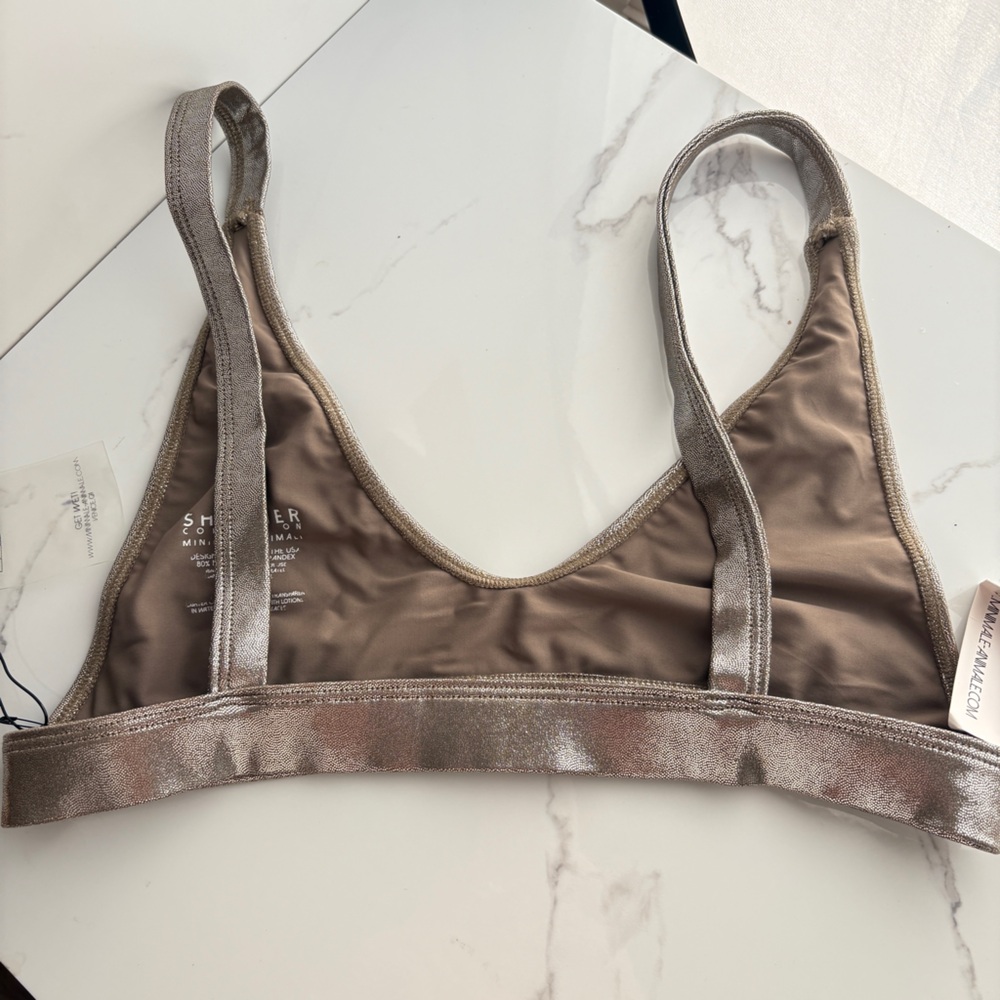 NWT MINIMALE ANIMALE sz Large The Isle Bikini Top Starry Sky Shimmer - Picture 4 of 5